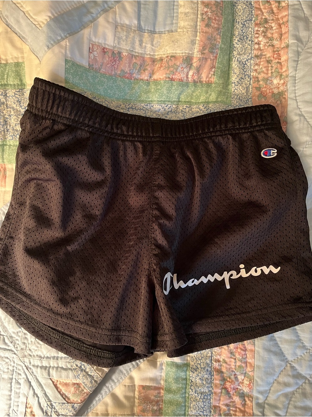 Champion Kids Black Mesh Athletic Shorts